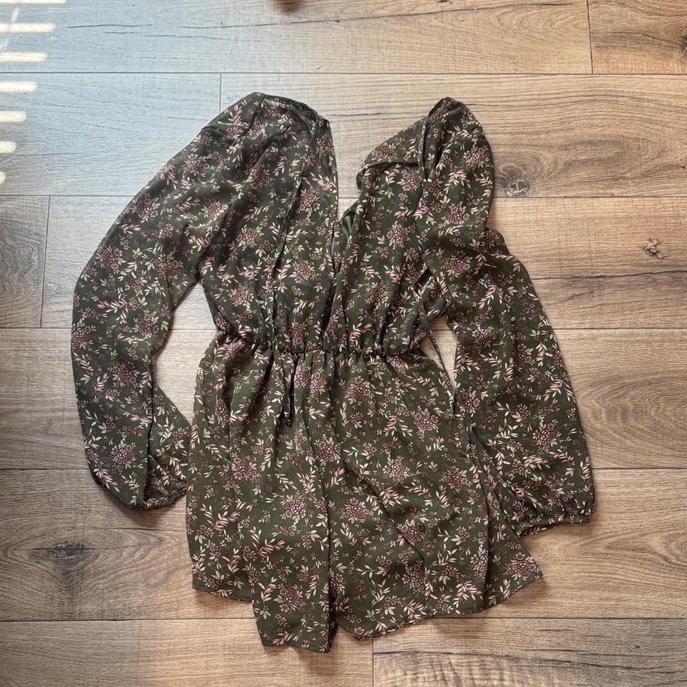 Floral Green Women's Top